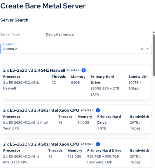 Select a BMS Location