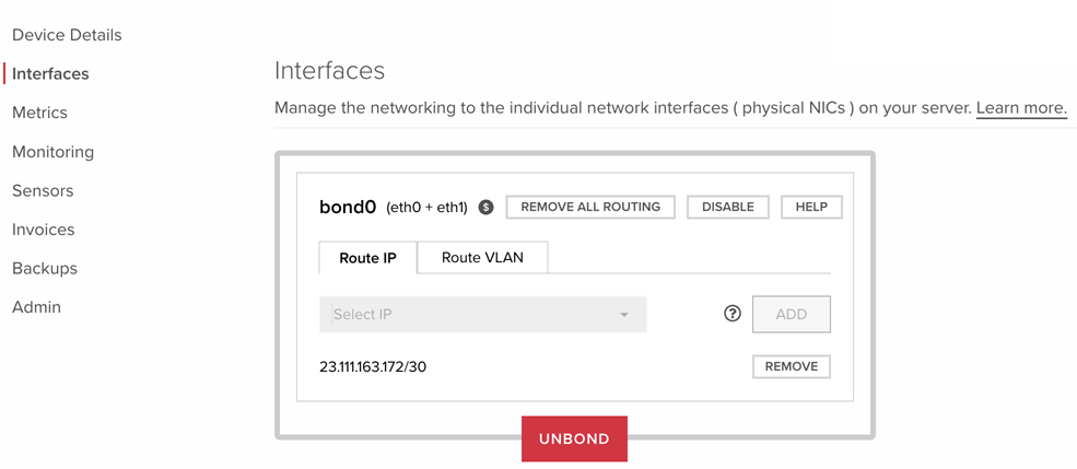 Unbond your Unmanaged BMS from Hivelocityy