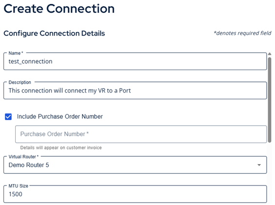 Create Connection Start