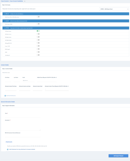 Cross Connect Form