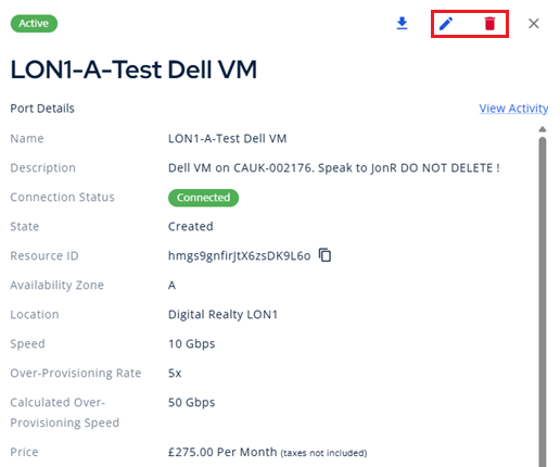 Edit Ports Details Page