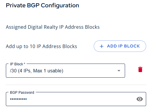 Digital Internet Private BGP
