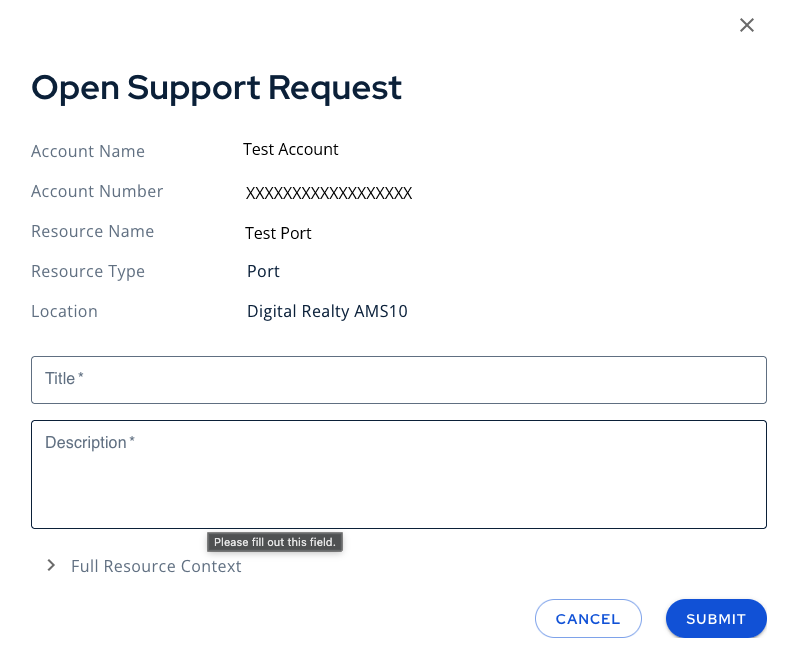 Support Request 1
